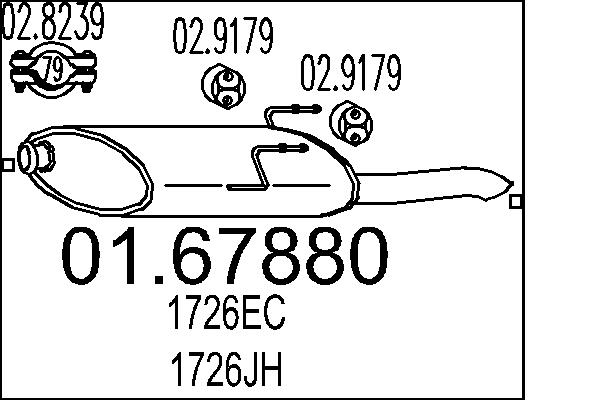 End Silencer - 01.67880 MTS