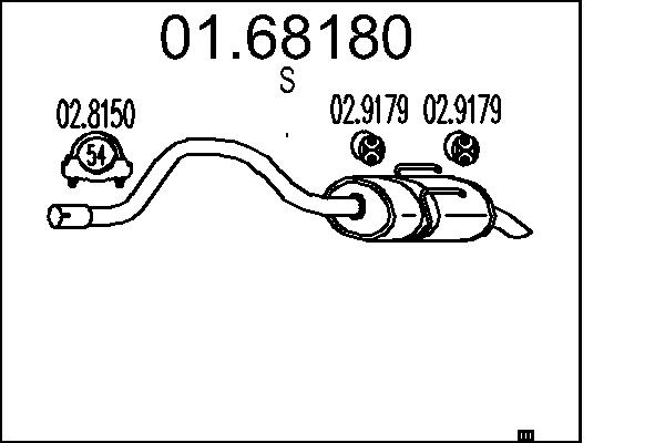 End Silencer - 01.68180 MTS