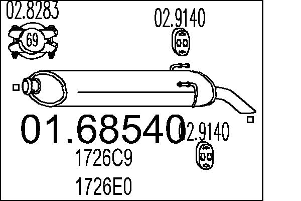 End Silencer - 01.68540 MTS