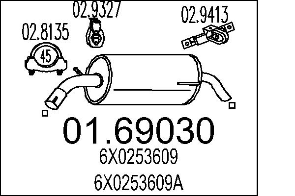End Silencer - 01.69030 MTS