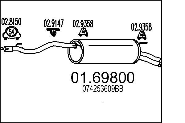 Endschalldämpfer - 01.69800 MTS