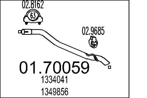 Exhaust Pipe - 01.70059 MTS