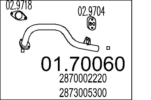 Exhaust Pipe - 01.70060 MTS