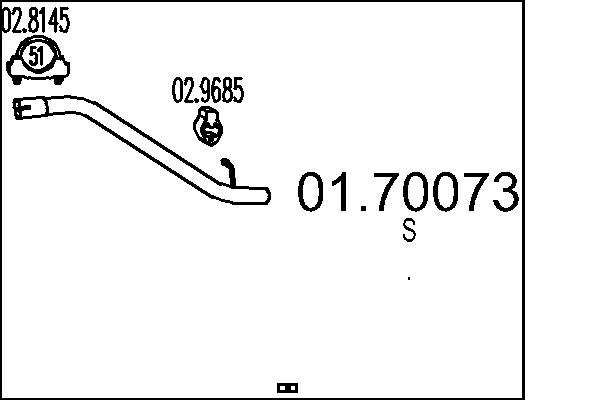 Exhaust Pipe - 01.70073 MTS