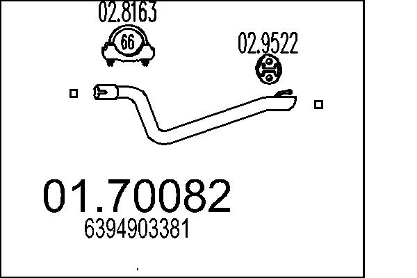 Exhaust Pipe - 01.70082 MTS