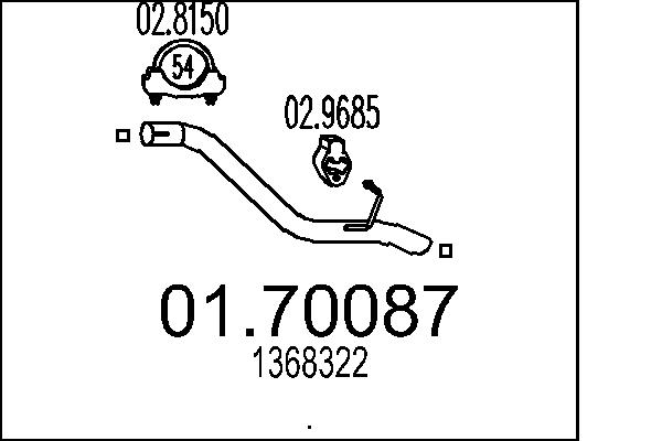 Exhaust Pipe - 01.70087 MTS