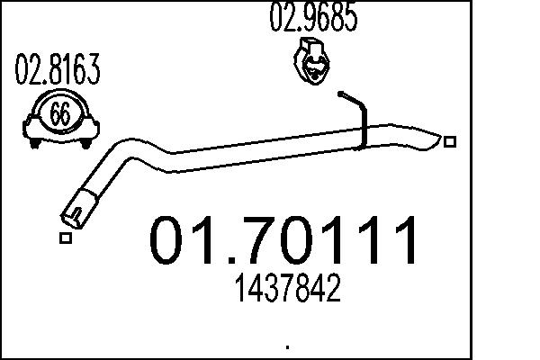 Exhaust Pipe - 01.70111 MTS