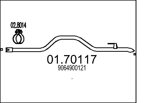 Tubo gas scarico - 01.70117 MTS