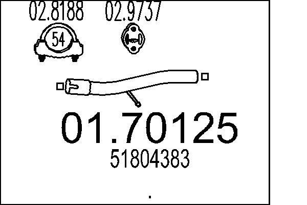 Exhaust Pipe - 01.70125 MTS