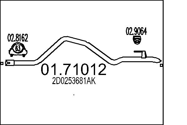 Exhaust Pipe - 01.71012 MTS