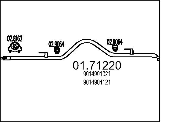 Exhaust Pipe - 01.71220 MTS