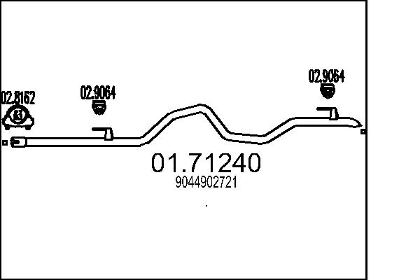 Tubo gas scarico - 01.71240 MTS