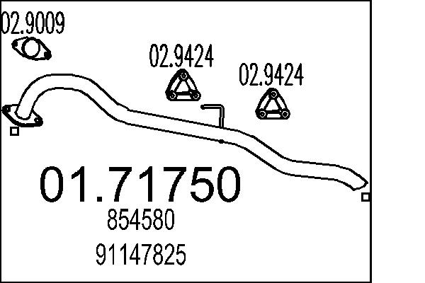 Exhaust Pipe - 01.71750 MTS