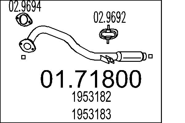 Exhaust Pipe - 01.71800 MTS