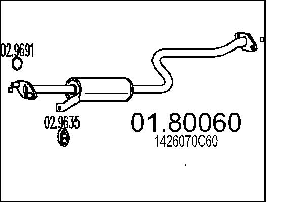 Middle Silencer - 01.80060 MTS