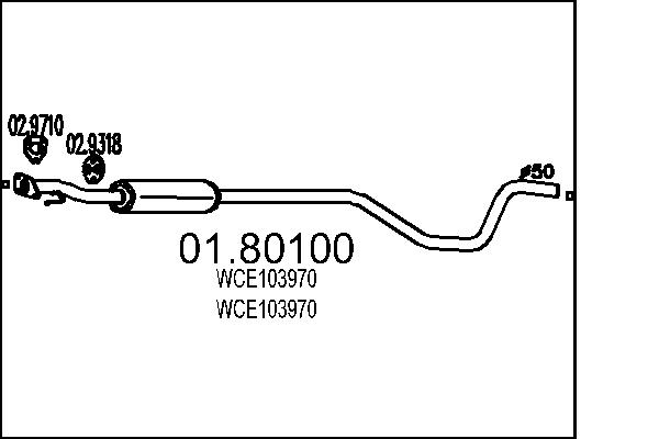Middle Silencer - 01.80100 MTS