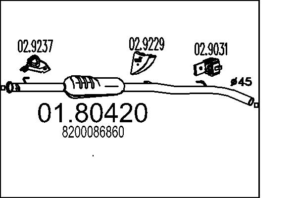 Middle Silencer - 01.80420 MTS