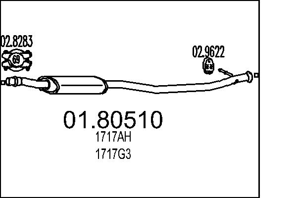 Middle Silencer - 01.80510 MTS