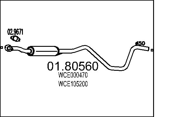 Middle Silencer - 01.80560 MTS