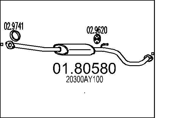 Middle Silencer - 01.80580 MTS