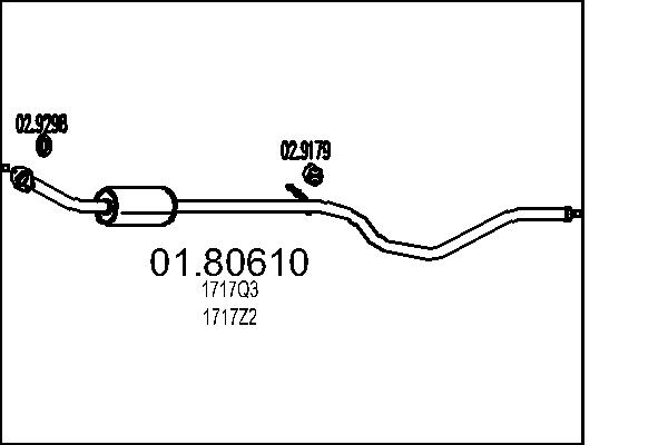 Silenziatore centrale - 01.80610 MTS