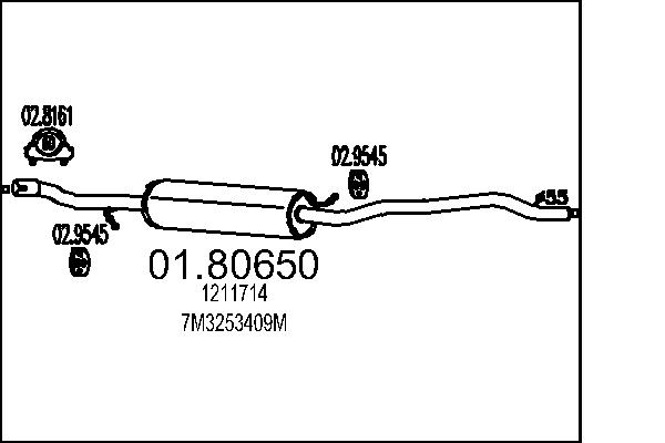 Silenziatore centrale - 01.80650 MTS