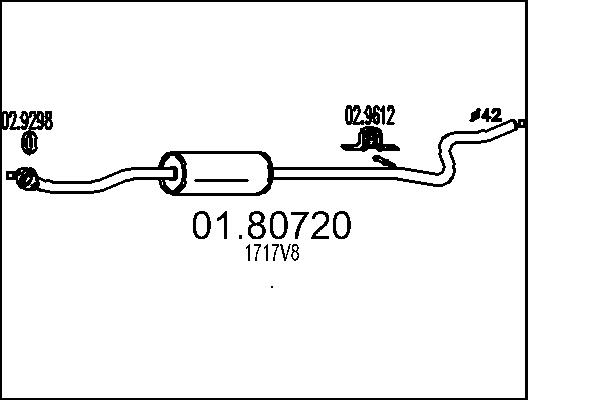 Middle Silencer - 01.80720 MTS