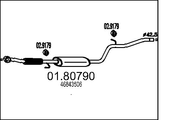 Middle Silencer - 01.80790 MTS