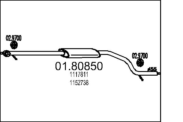 Silenziatore centrale - 01.80850 MTS