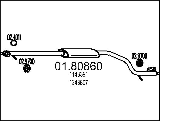 Middle Silencer - 01.80860 MTS