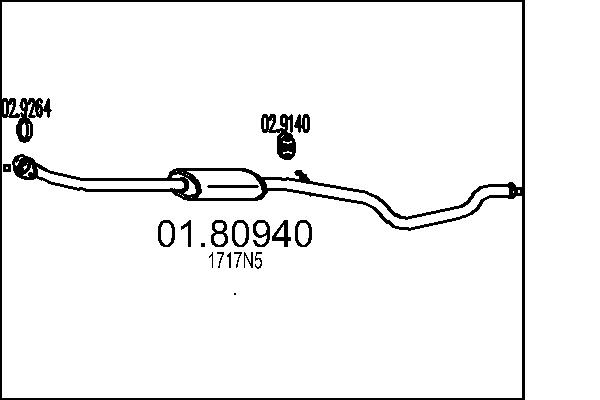Middle Silencer - 01.80940 MTS