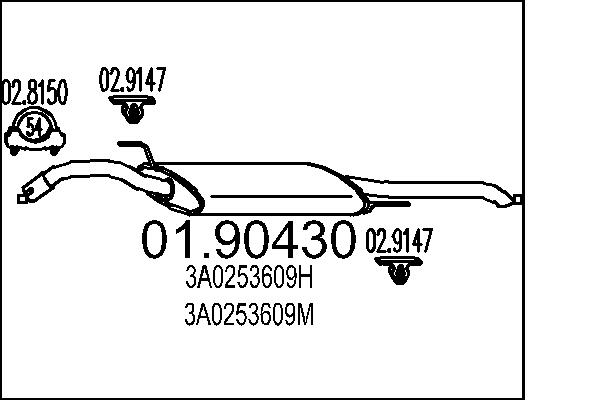 Silenziatore posteriore - 01.90430 MTS