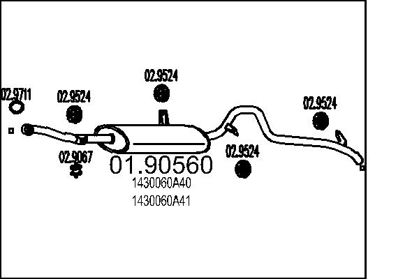 Silenziatore posteriore - 01.90560 MTS