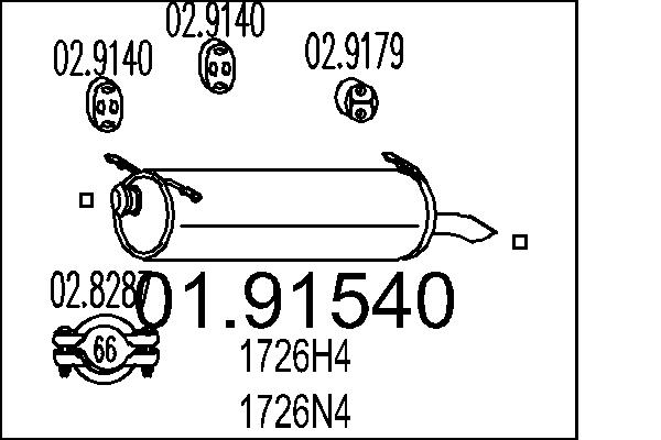 End Silencer - 01.91540 MTS