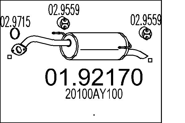 Silenziatore posteriore - 01.92170 MTS
