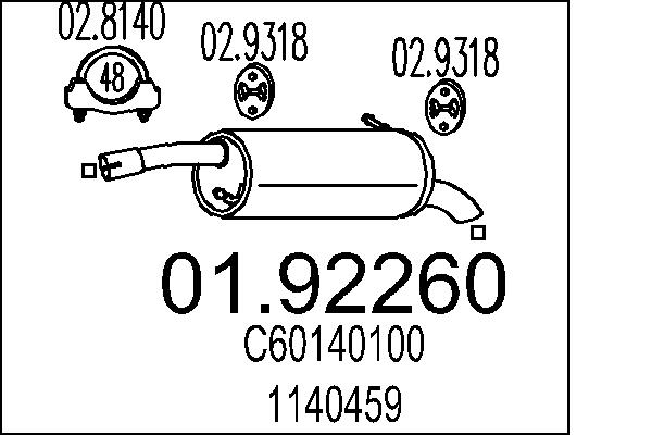 End Silencer - 01.92260 MTS