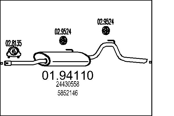 Silenziatore posteriore - 01.94110 MTS