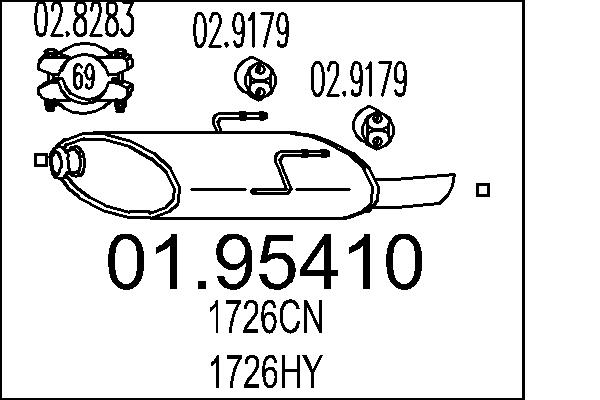 End Silencer - 01.95410 MTS