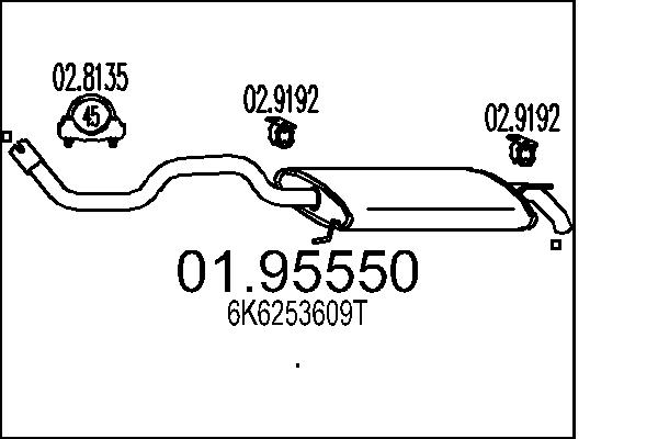 Silenziatore posteriore - 01.95550 MTS