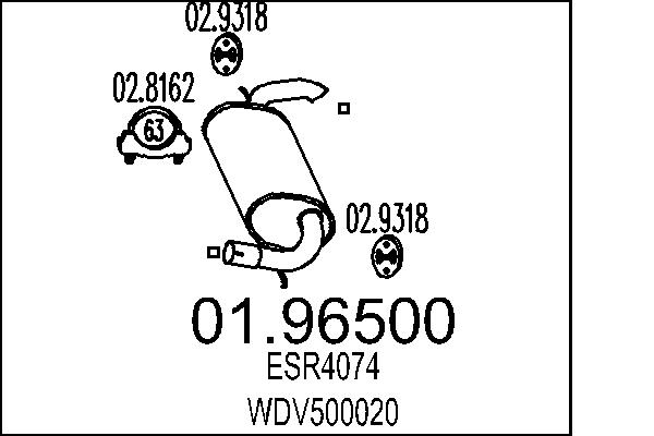 Endschalldämpfer - 01.96500 MTS