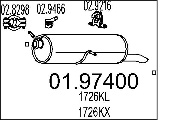 Endschalldämpfer - 01.97400 MTS