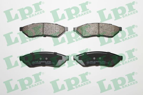 Комплект тормозных колодок, дисковый тормоз - 05P1198 LPR