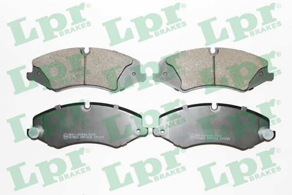Комплект тормозных колодок, дисковый тормоз - 05P1616 LPR