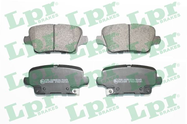 Комплект тормозных колодок, дисковый тормоз - 05P2141 LPR
