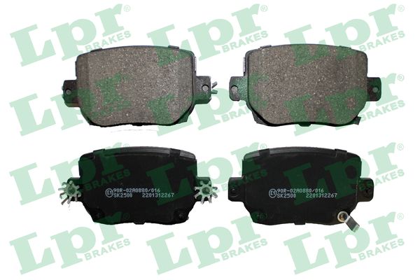 Комплект тормозных колодок, дисковый тормоз - 05P2267 LPR