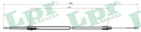 Cavo comando, Freno stazionamento - C0001B LPR