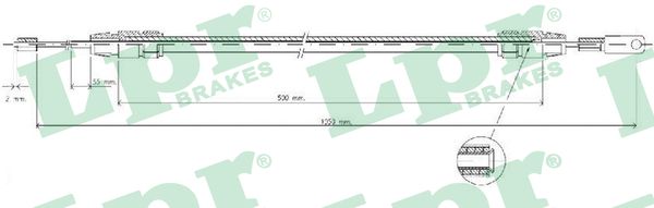 Cable, parking brake - C0012B LPR