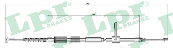 Cable, parking brake - C0016B LPR