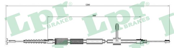 Cable, parking brake - C0017B LPR
