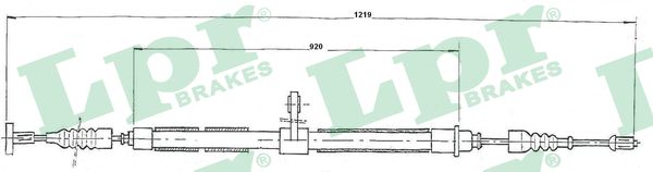 Cable, parking brake - C0019B LPR